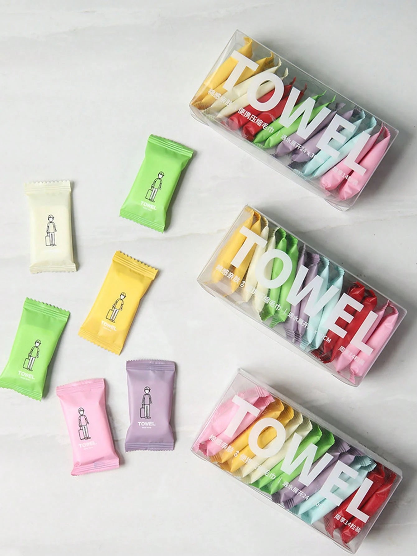 42/28/14/7 Pieces Compressed Disposable Washcloths Travel Portable Facial Cleansing Towel Thickened Wet And Dry Dual-Use Travel Essentials Travel Accessories Compact And Portable Honeymoon Use Compres