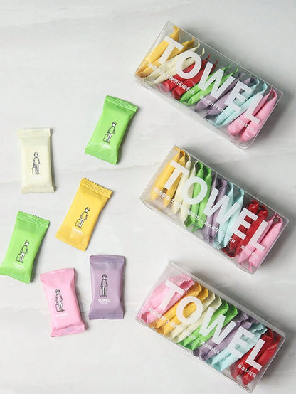42/28/14/7 Pieces Compressed Disposable Washcloths Travel Portable Facial Cleansing Towel Thickened Wet And Dry Dual-Use Travel Essentials Travel Accessories Compact And Portable Honeymoon Use Compres