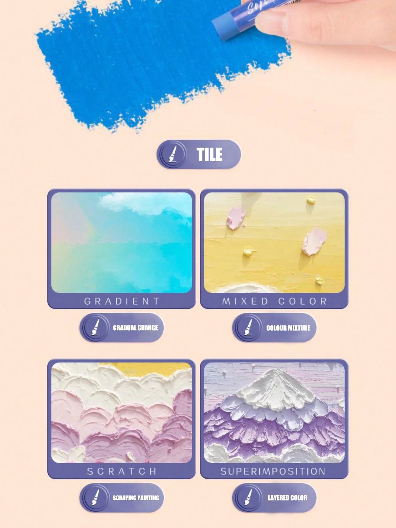 48-Color Soft Oil Pastel Set, Soft Wax Crayon Art Drawing, 36-Color Macaron & Marble Texture Suitable For Art Creation, Graffiti Painting And Other Drawing Tools