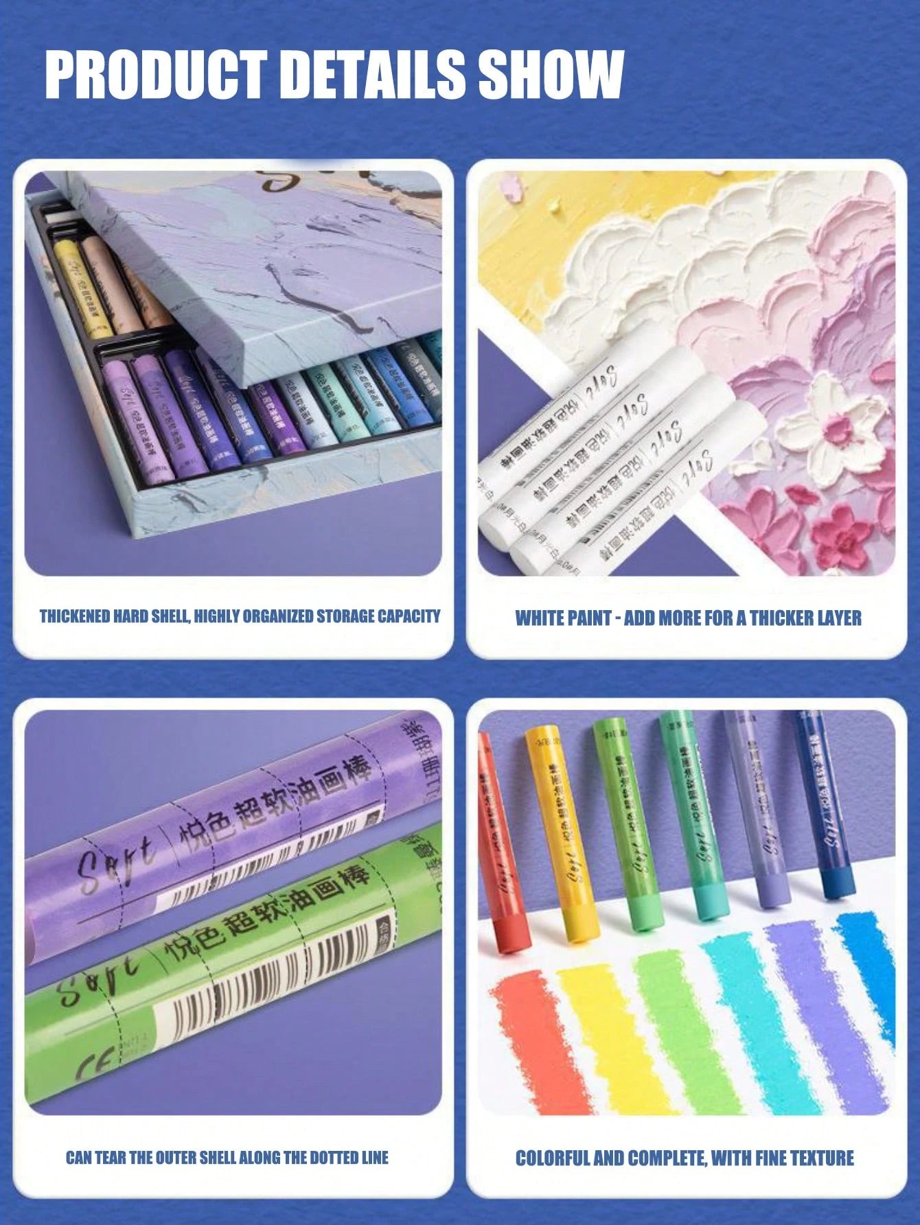 48-Color Soft Oil Pastel Set, Soft Wax Crayon Art Drawing, 36-Color Macaron & Marble Texture Suitable For Art Creation, Graffiti Painting And Other Drawing Tools