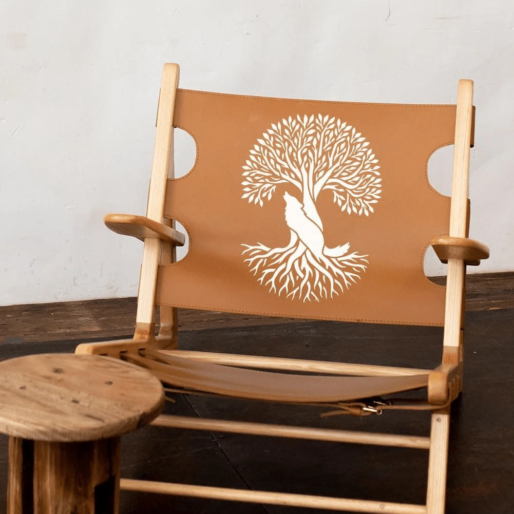 4pcs Animal Tree Of Life Painting Stencils, Washable And Reusable Tree Animal Doodle Templates, Suitable For DIY Crafts And Home Decor