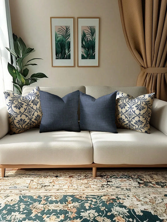 4pcs,Bohemian Style Pillow Covers,Home Decor,Gift,Polyester Material,Hidden Zipper,No Filling,Suitable For Home Decor,Living Room Decor,Pillow Covers,Cushion Covers,Pillowcase,Sofa Decorative Cushion