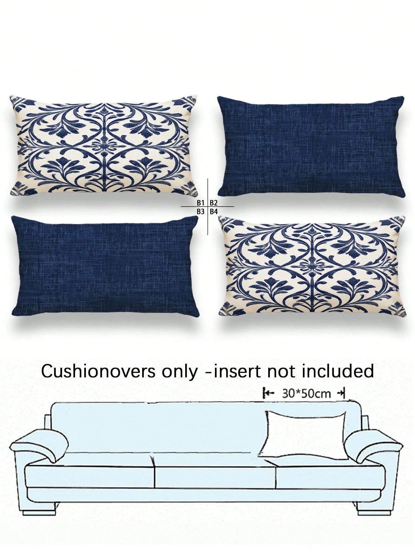 4pcs,Bohemian Style Pillow Covers,Home Decor,Gift,Polyester Material,Hidden Zipper,No Filling,Suitable For Home Decor,Living Room Decor,Pillow Covers,Cushion Covers,Pillowcase,Sofa Decorative Cushion