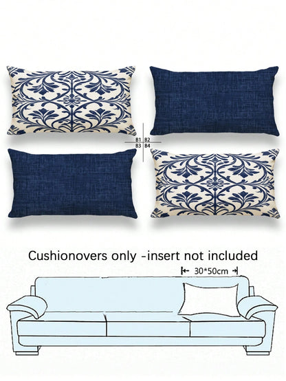 4pcs,Bohemian Style Pillow Covers,Home Decor,Gift,Polyester Material,Hidden Zipper,No Filling,Suitable For Home Decor,Living Room Decor,Pillow Covers,Cushion Covers,Pillowcase,Sofa Decorative Cushion