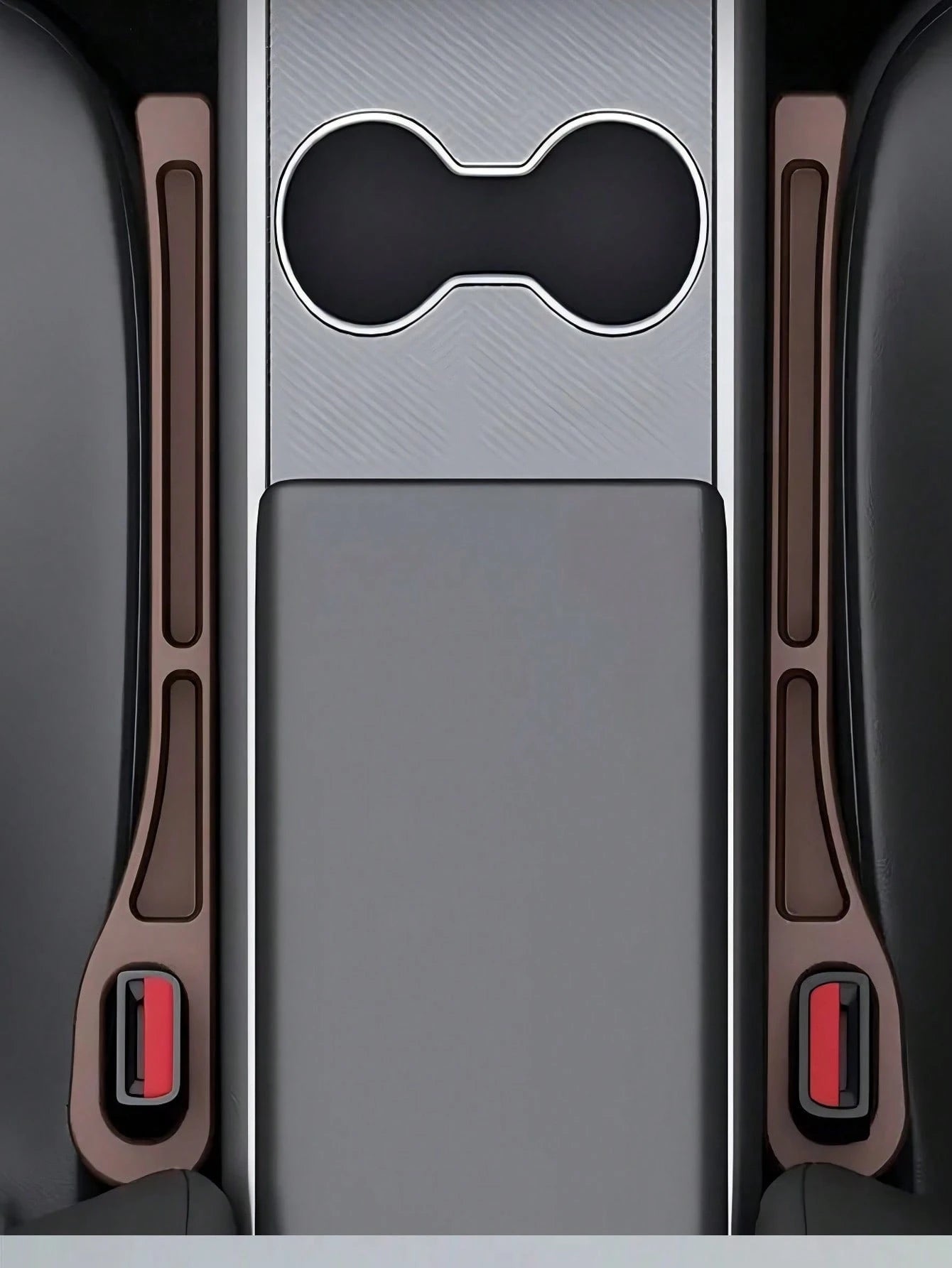 4pcs Car Seat Gap Strips Seam Soft Filler Side Leak-Proof Filling Plug Spacer, Seat Gap Filler Storage Bag, Double Compartment Design, Suitable For Keys, Mobile Phones, Made Of Soft Material, No Defor