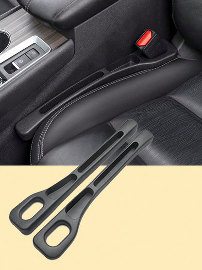 4pcs Car Seat Gap Strips Seam Soft Filler Side Leak-Proof Filling Plug Spacer, Seat Gap Filler Storage Bag, Double Compartment Design, Suitable For Keys, Mobile Phones, Made Of Soft Material, No Defor