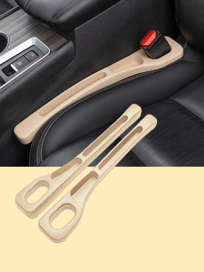 4pcs Car Seat Gap Strips Seam Soft Filler Side Leak-Proof Filling Plug Spacer, Seat Gap Filler Storage Bag, Double Compartment Design, Suitable For Keys, Mobile Phones, Made Of Soft Material, No Defor