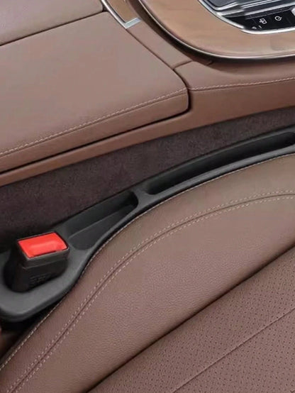 4pcs Car Seat Gap Strips Seam Soft Filler Side Leak-Proof Filling Plug Spacer, Seat Gap Filler Storage Bag, Double Compartment Design, Suitable For Keys, Mobile Phones, Made Of Soft Material, No Defor