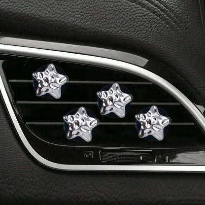 4pcs Electroplated Star Air Vent Clip, Luxury Fashion Lightweight, Cute Holiday Gift, Fragrance-Free (Fragrance Pad Not Included)