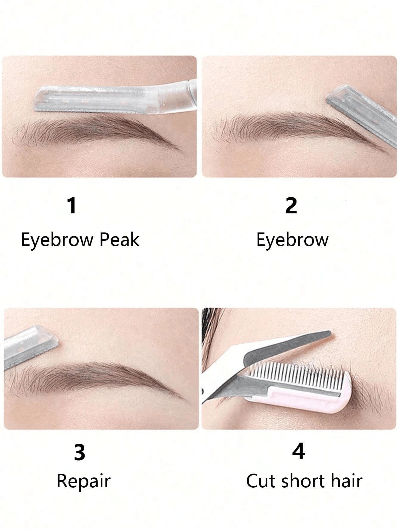 4Pcs Eyebrow Trimmer, Anti-Scratch Razor, Suitable For Eyebrow & Facial Hair Grooming & Upper Lip Hair Removal,Makeup,Cheap,Room Decor,Vanity,Travel,Bedroom,Makeup Accessories,Eyebrow Razor,Cheap,Stoc