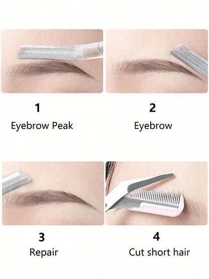 4Pcs Eyebrow Trimmer, Anti-Scratch Razor, Suitable For Eyebrow & Facial Hair Grooming & Upper Lip Hair Removal,Makeup,Cheap,Room Decor,Vanity,Travel,Bedroom,Makeup Accessories,Eyebrow Razor,Cheap,Stoc