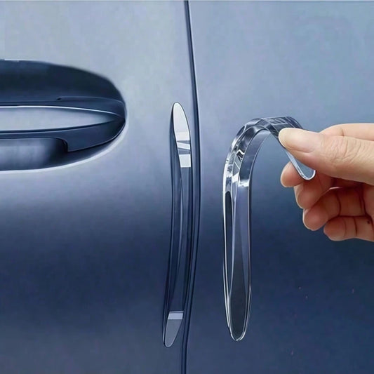 4pcs Invisible Car Door Edge Guards- PVC Bumper Strips For Anti-Scratch Protection, Rearview Mirror Bumper, Able To Cushion Collision, Firmly Protect Car Door Paint