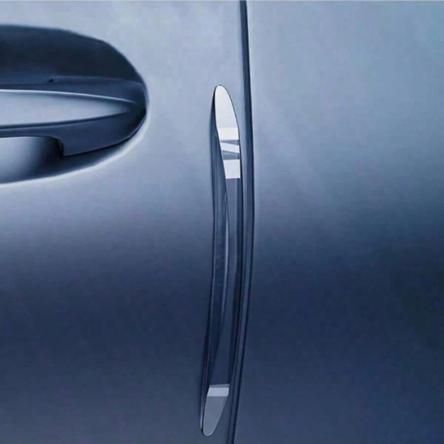 4pcs Invisible Car Door Edge Guards- PVC Bumper Strips For Anti-Scratch Protection, Rearview Mirror Bumper, Able To Cushion Collision, Firmly Protect Car Door Paint