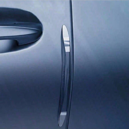 4pcs Invisible Car Door Edge Guards- PVC Bumper Strips For Anti-Scratch Protection, Rearview Mirror Bumper, Able To Cushion Collision, Firmly Protect Car Door Paint