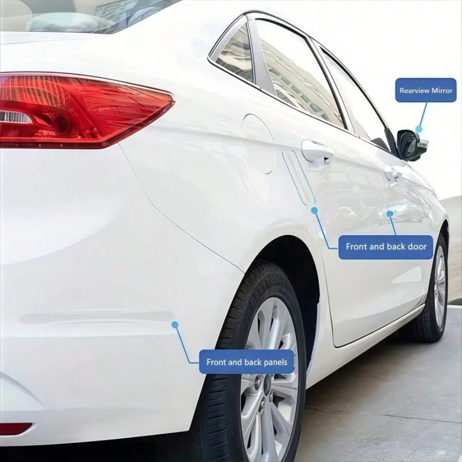 4pcs Invisible Car Door Edge Guards- PVC Bumper Strips For Anti-Scratch Protection, Rearview Mirror Bumper, Able To Cushion Collision, Firmly Protect Car Door Paint