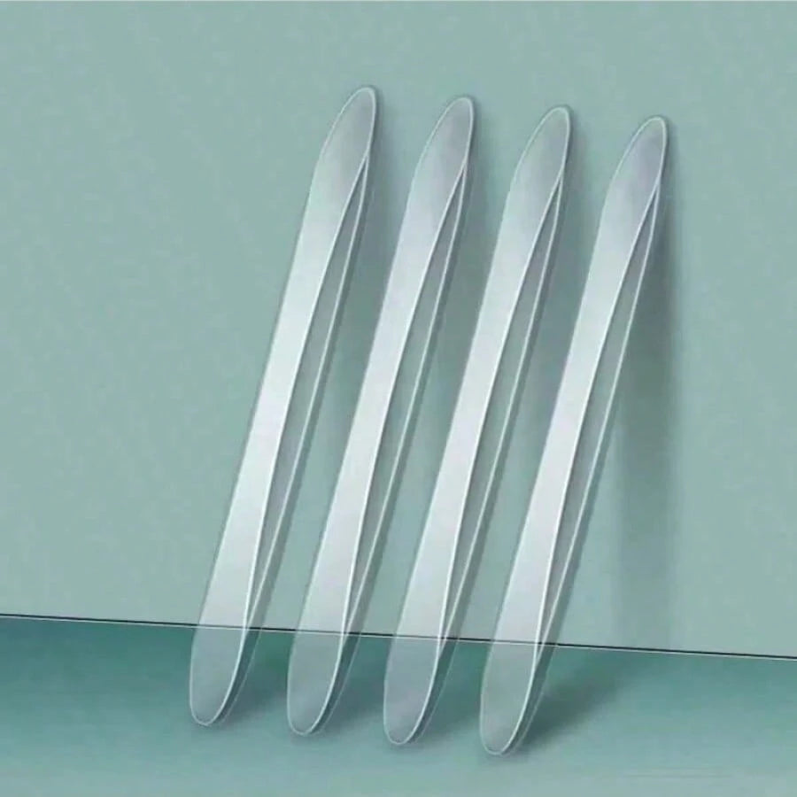 4pcs Invisible Car Door Edge Guards- PVC Bumper Strips For Anti-Scratch Protection, Rearview Mirror Bumper, Able To Cushion Collision, Firmly Protect Car Door Paint