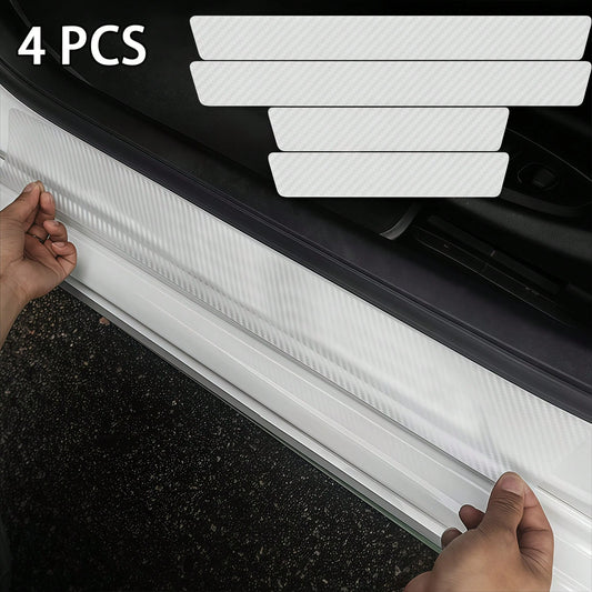 4pcs Invisible Door Sill Protector, Durable Material Resistant To Wear, Protects Car Door Frame, Minimalist Design