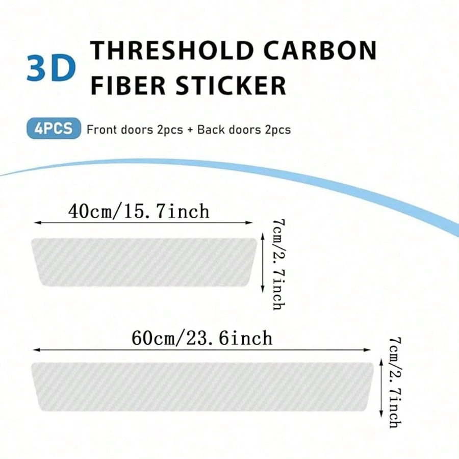 4pcs Invisible Door Sill Protector, Durable Material Resistant To Wear, Protects Car Door Frame, Minimalist Design