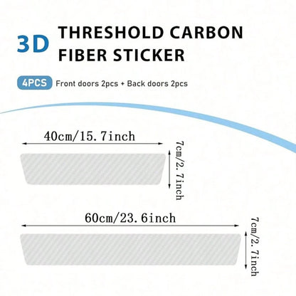 4pcs Invisible Door Sill Protector, Durable Material Resistant To Wear, Protects Car Door Frame, Minimalist Design