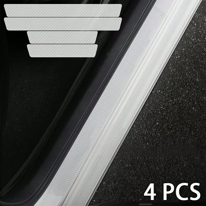 4pcs Invisible Door Sill Protector, Durable Material Resistant To Wear, Protects Car Door Frame, Minimalist Design