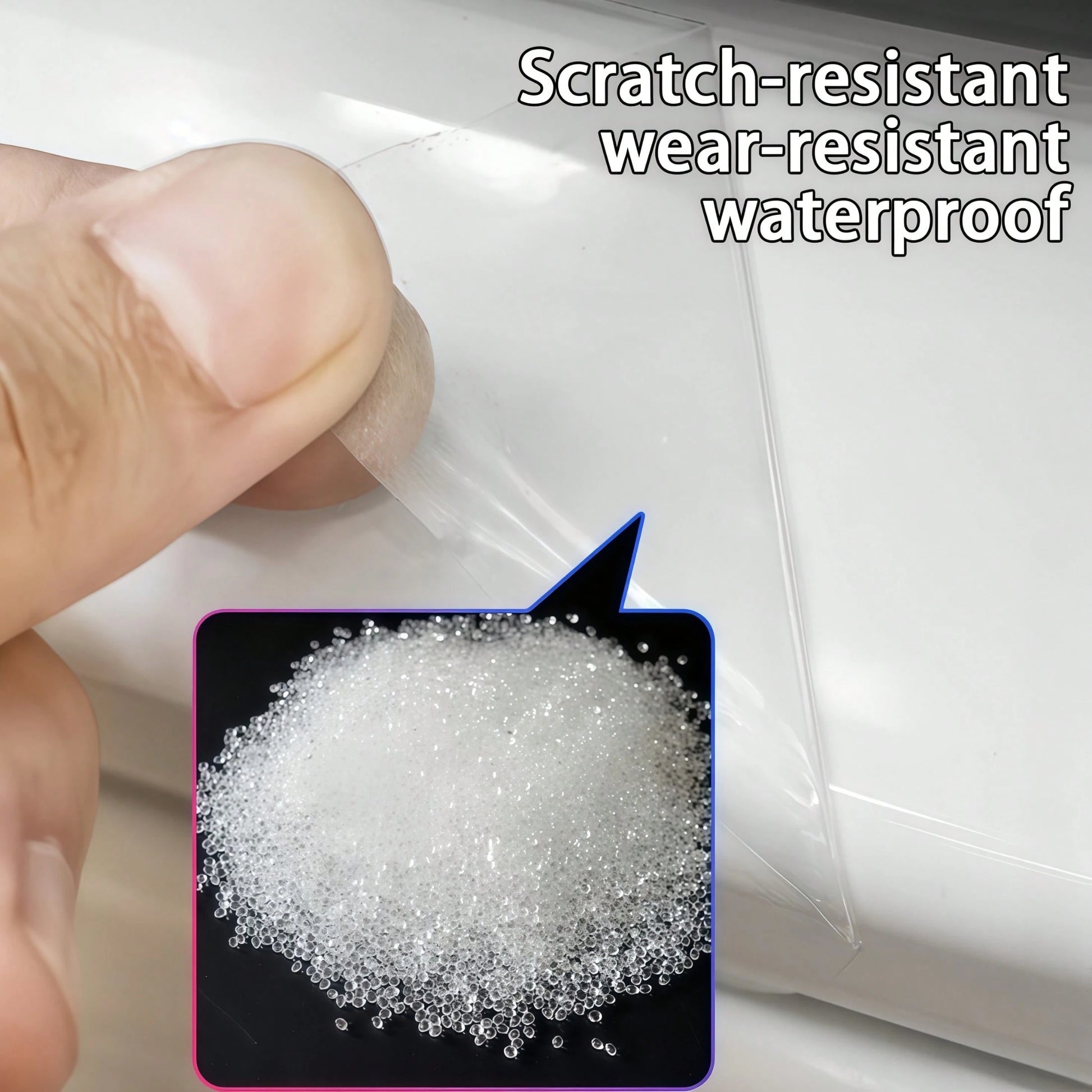 4pcs Invisible Door Sill Protector, Durable Material Resistant To Wear, Protects Car Door Frame, Minimalist Design