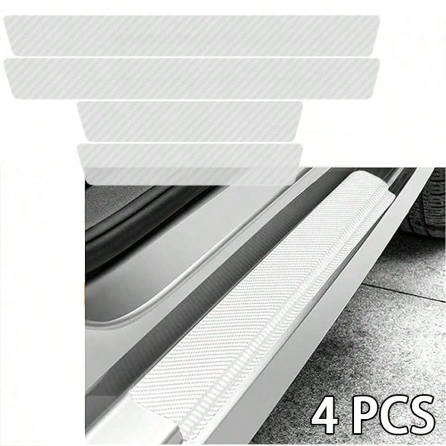 4pcs Invisible Door Sill Protector, Durable Material Resistant To Wear, Protects Car Door Frame, Minimalist Design