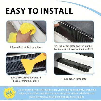 4pcs Invisible Door Sill Protector, Durable Material Resistant To Wear, Protects Car Door Frame, Minimalist Design