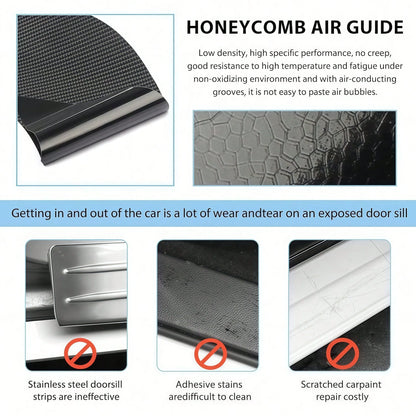 4pcs Invisible Door Sill Protector, Durable Material Resistant To Wear, Protects Car Door Frame, Minimalist Design