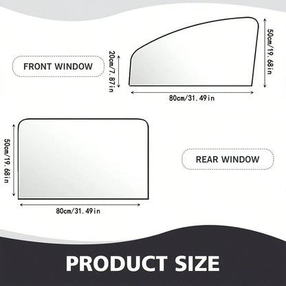 4pcs Magnetic Car Side Window Umbrella- Titanium Silver Front And Rear Privacy Curtains, Sunscreen, Suitable For Velvet And Diaper Changing, Suitable For Cars, Cars, SUVs, Strong Adhesion, Can Be Use