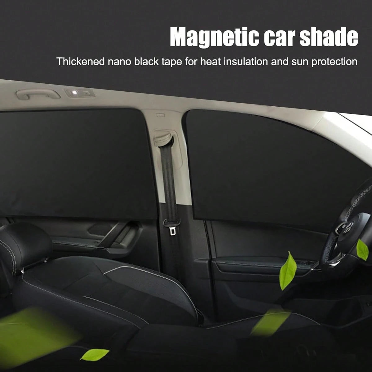 4pcs Magnetic Car Side Window Umbrella- Titanium Silver Front And Rear Privacy Curtains, Sunscreen, Suitable For Velvet And Diaper Changing, Suitable For Cars, Cars, SUVs, Strong Adhesion, Can Be Use