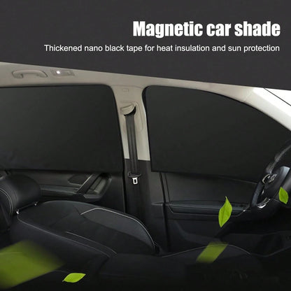 4pcs Magnetic Car Side Window Umbrella- Titanium Silver Front And Rear Privacy Curtains, Sunscreen, Suitable For Velvet And Diaper Changing, Suitable For Cars, Cars, SUVs, Strong Adhesion, Can Be Use