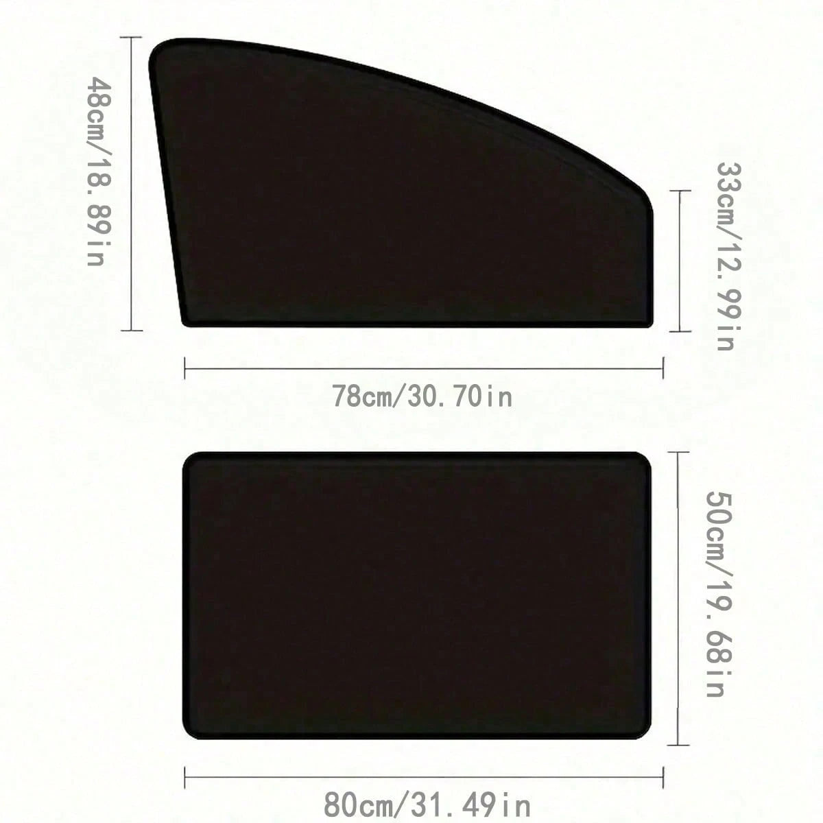 4pcs Magnetic Curtain Protector Car Window Sunshade, Car Side Window Sunshade, Sunscreen, Heat Insulation And Cooling, UV Protection, Thermal Privacy Curtain, Suitable For Most Models