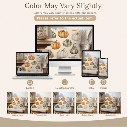 4pcs Minimalist Autumn Full Print Pumpkin Maple Leaf Acorn Pattern Cushion Covers [No Pillow Insert], 40*40cm/45*45cm/50*50cm, [Single-Sided Printing] Made Of Polyester Material Happy Autumn Hello Pum