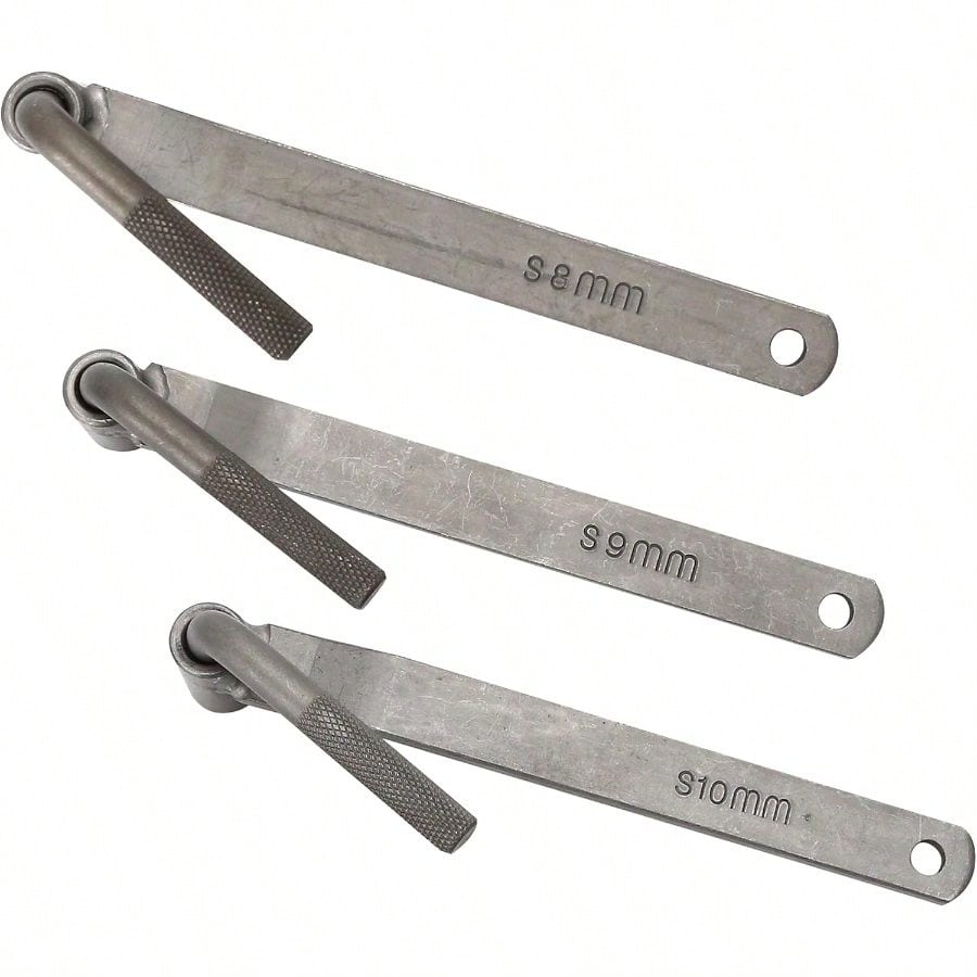 4pcs Motorcycle Adjustment Adjusting Tappet Wrench Set 8mm 9mm 10mm Engine Screw Feeler Gauge Repair Kit, Hexagonal Square Spanner, Universal Sleeve Metal Calibrador De Vlvula Para Motor