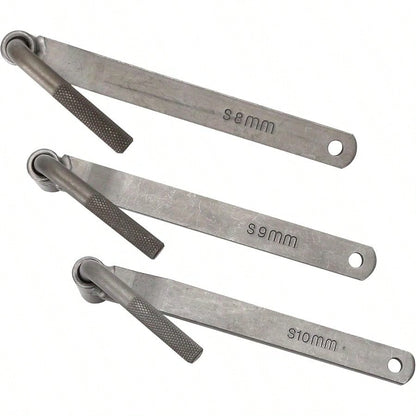4pcs Motorcycle Adjustment Adjusting Tappet Wrench Set 8mm 9mm 10mm Engine Screw Feeler Gauge Repair Kit, Hexagonal Square Spanner, Universal Sleeve Metal Calibrador De Vlvula Para Motor
