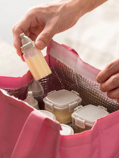 4pcs Portable Condiment Squeeze Bottles, Mini Semi-Transparent Sauce Containers, Suitable For Outdoor Camping