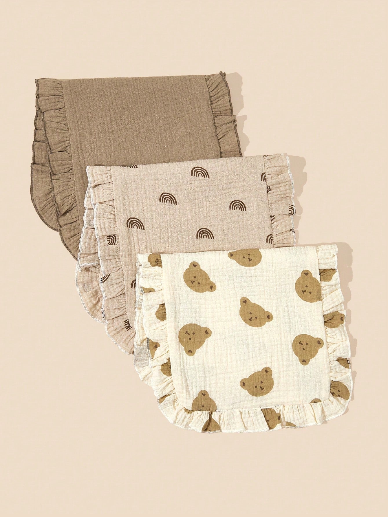 4pcs Pure Cotton Soft & Multi-Functional Baby Burp Cloth