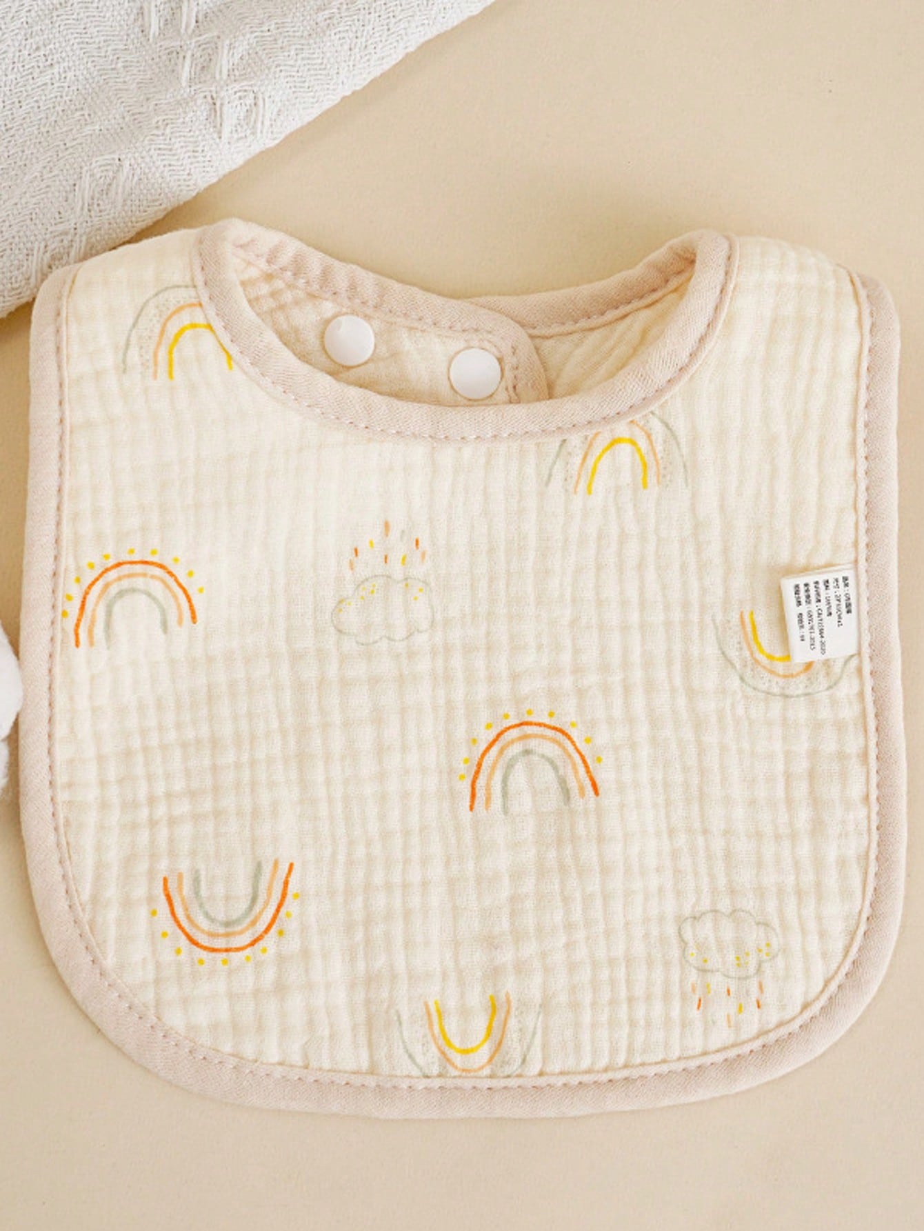 4pcs/Set U-Shaped Baby Bibs, 6-Layer Infant Burp Cloths, Feeding Saliva Towel