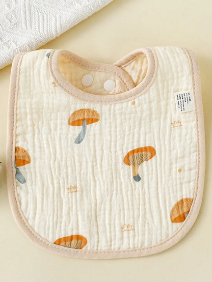 4pcs/Set U-Shaped Baby Bibs, 6-Layer Infant Burp Cloths, Feeding Saliva Towel