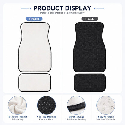 4pcs Spooky Halloween Goth Kawaii Car Floor Mats, Non Slip TPR Rubber Backing| Soft Flannel Surface, All Weather Dirt Protection, Easy To Install, Universal Fit For Most Cars SUVs, Special Gift Cho