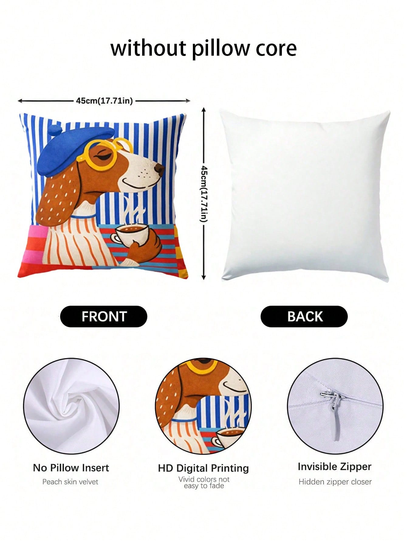 4pcs Vibrant Striped Dachshund Throw Pillow Covers, Retro Color Block Striped Cartoon Puppy Print Pillow Covers, Vibrant Maximalist Modern Art Decorative Pillow Covers, Suitable For Sofa, Bedroom And