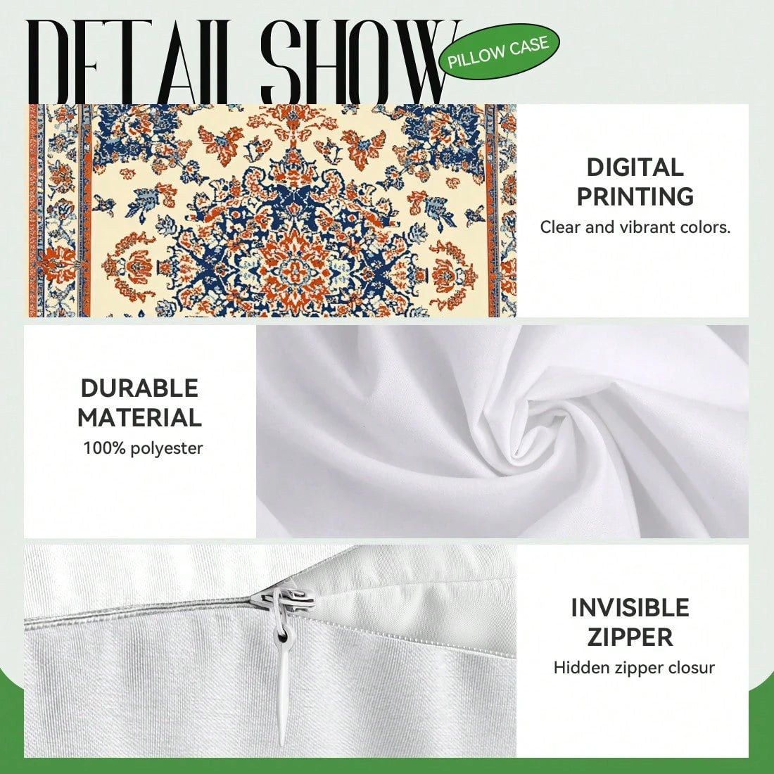 4pcs Vintage Persian Floral Throw Pillow Covers, Bohemian Vintage Persian Carpet Pattern Mandala Floral Design Without Inserts, Single-Sided Printed Pillow Covers, Suitable For Living Room Bedroom Hom