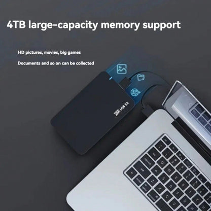 4TB 2TB Portable Hard Drive External Hard Drive 4TB 2TB USB 3.0 Data Transfer External Hard Disk Compact Minimalist Design, Compatible With Laptop Desktop- Reliable Storage For Students, Professional