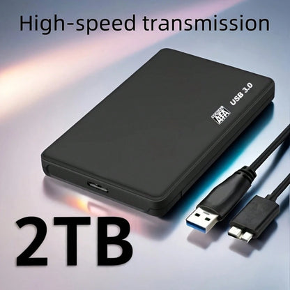 4TB 2TB Portable Hard Drive External Hard Drive 4TB 2TB USB 3.0 Data Transfer External Hard Disk Compact Minimalist Design, Compatible With Laptop Desktop- Reliable Storage For Students, Professional