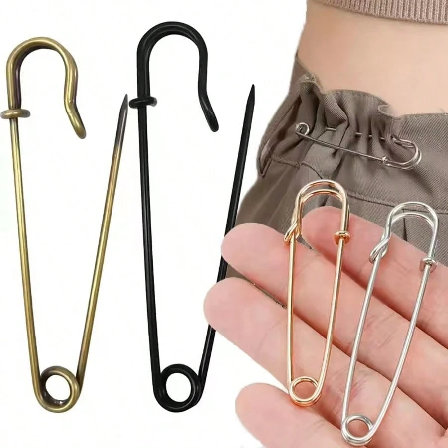 5/10/20Pcs Large Clothing Safety Pins, Heavy Duty Quilt Pins, Gold & Silver Decorative Pins, Suitable For Canvas, Wool Clothing Crafts And DIY Jewelry Crafts