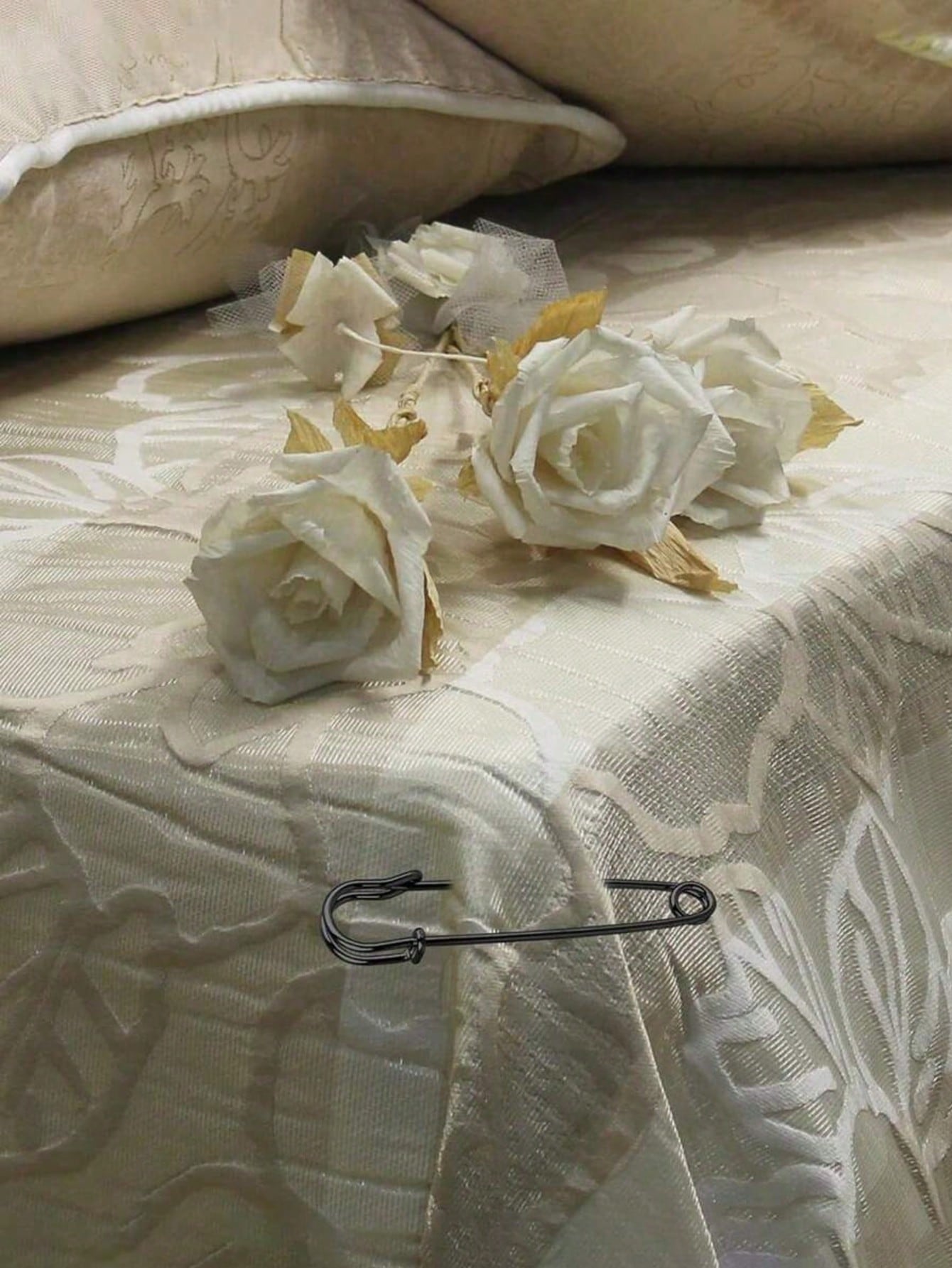 5/10/20Pcs Large Clothing Safety Pins, Heavy Duty Quilt Pins, Gold & Silver Decorative Pins, Suitable For Canvas, Wool Clothing Crafts And DIY Jewelry Crafts