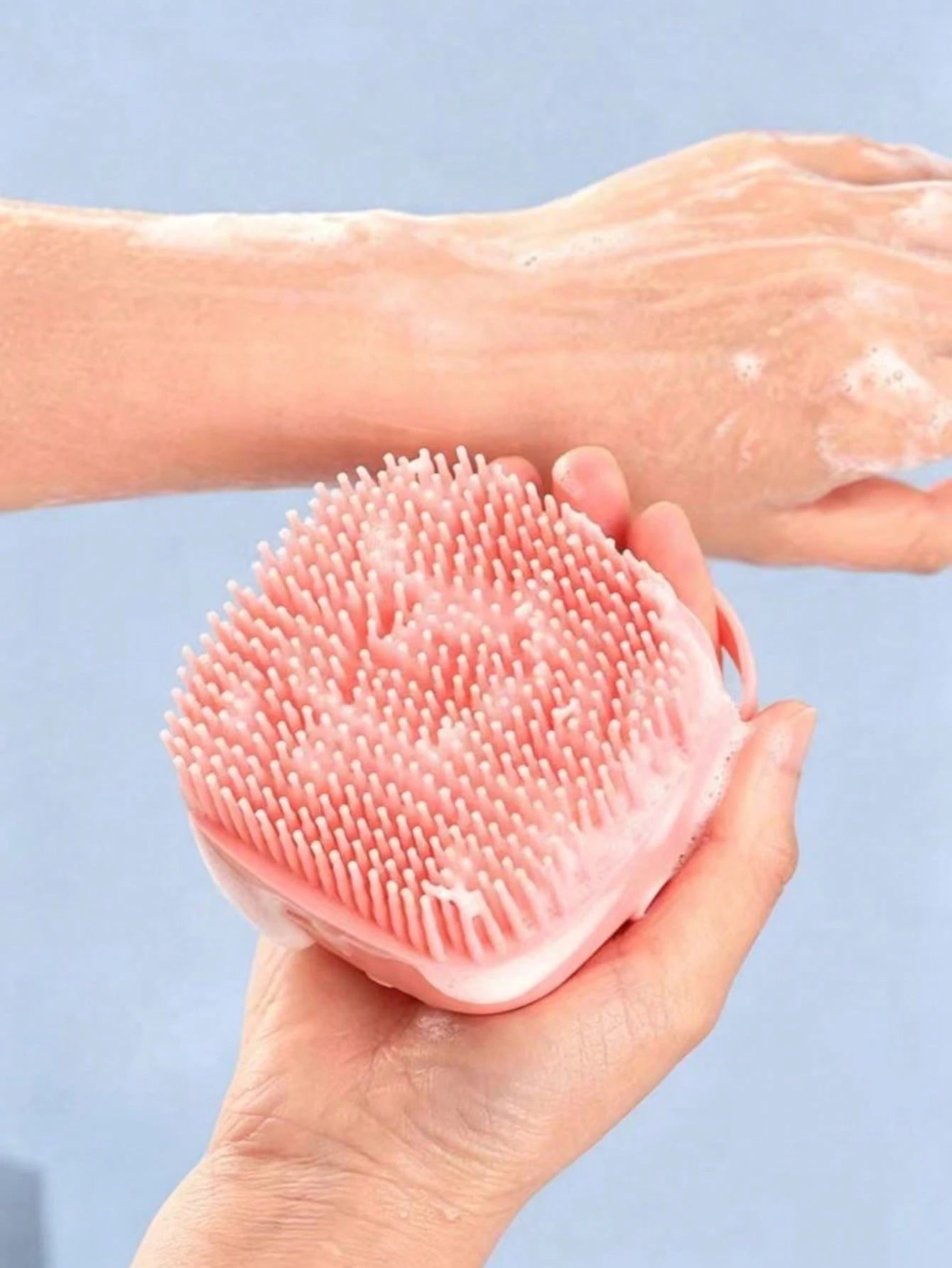 5/3/1pc Soft Silicone Bath Brush With Massage And Soothing Effect, Exfoliating, Built-In Bath Product, Suitable For Bathroom Cleaning