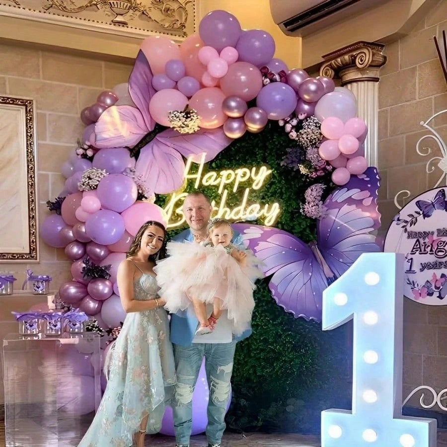 50/20pcs Metallic Pink & Purple Latex Balloons- Birthday, Shower, Wedding, Anniversary, Graduation, Boy Girl, Princess Theme, Gender Reveal, Celebration Party Decorations| Elegant Party Decor| Chic