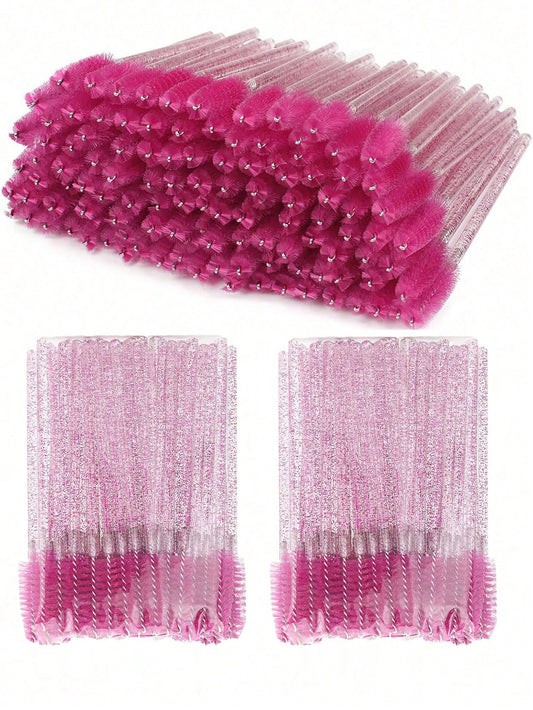 500pcs/100pcs/50pcs/10pcs Eyelash Brushes, Mascara Brushes, Eyelash Brushes, Spiral Brushes For Eyelash Extensions, Eyebrow Brushes, Eyeshadow Brushes, Brow Makeup Tools And Accessories Set