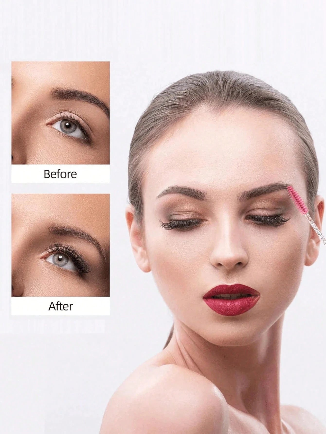 500pcs/100pcs/50pcs/10pcs Eyelash Brushes, Mascara Brushes, Eyelash Brushes, Spiral Brushes For Eyelash Extensions, Eyebrow Brushes, Eyeshadow Brushes, Brow Makeup Tools And Accessories Set